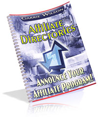 Affiliate directories Annouce your program